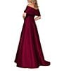 Terani Couture Pleated Off-the-Shoulder A-Line Gown - Image 6