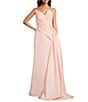 Terani Couture Satin Strapless Sleeveless Drape Side Mermaid Gown, Color:Blush - Image 3