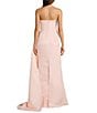 Terani Couture Satin Strapless Sleeveless Drape Side Mermaid Gown, Color:Blush - Image 4