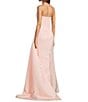 Terani Couture Satin Strapless Sleeveless Drape Side Mermaid Gown, Color:Blush - Image 6