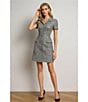 Terani Couture Short Sleeve Sequin Tweed A-Line Mini Dress - Image 4