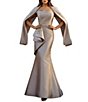 Terani Couture Strapless Beaded Mikado Gown With Shawl - Image 1