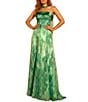 Terani Couture Strapless Scarf Neck Long Gown - Image 1