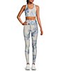 Color:Natural Marble - Image 3 - Terez Natural Marble DuoKnit Superhigh 4.5#double; Waistband Moisture Wicking Coordinating Leggings
