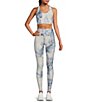 Color:Natural Marble - Image 3 - Natural Marble DuoKnit Uplift Scoop Neck Sleeveless Racerback Coordinating Sports Bra