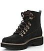 Color:Black - Image 4 - Women's Midform Water Resistant Leather Platform Hiker Booties