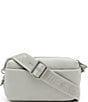 Color:Light Grey - Image 2 - Ella Mixed Media Phone Zip Crossbody Bag