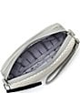Color:Light Grey - Image 3 - Ella Mixed Media Phone Zip Crossbody Bag