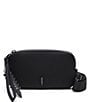 Color:Black - Image 1 - Ella Neoprene Phone Zip Crossbody Bag