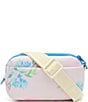 Color:Painterly Pink - Image 2 - Ella Phone Floral Neoprene Zip Crossbody Bag