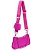 Color:Orchid - Image 4 - Gigi Topzip Chain Detail Monochromatic Neoprene Crossbody Bag