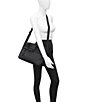 Color:Black - Image 5 - Zoe Featherweight Nylon Duffle Tote Bag