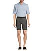 Roundtree & Yorke The Cloud Collection 9#double; Flat Front Washed Chino Shorts, Color:Grey Smoke - Image 3