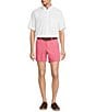 Roundtree & Yorke The Cloud Short 5#double; Straight Fit Flat Front Stretch Washed Chino Shorts, Color:Berry - Image 3