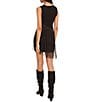 The Good Journey A-Symmetrical Fringe Mini Dress, Color:Black - Image 2