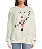 The Laundry Room Apres Coca-Cola Lips Graphic Relaxed Crewneck Sweatshirt, Color:White - Image 3