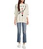 The Laundry Room Apres Coca-Cola Lips Graphic Relaxed Crewneck Sweatshirt, Color:White - Image 4
