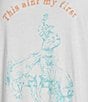 The Laundry Room Short Sleeve Ain't My First Rodeo Graphic Oversized T-Shirt, Color:White - Image 4