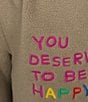 The Mayfair Group You Deserve to be Happy Coordinating Sweatpants, Color:Grey - Image 4