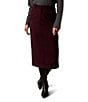 The Normal Brand Brightside Soft Wool Midi Skirt, Color:Port Wine - Image 1