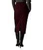 The Normal Brand Brightside Soft Wool Midi Skirt, Color:Port Wine - Image 2