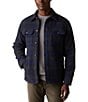 The Normal Brand Brightside Wool Plaid Workwear Jacket, Color:Navy - Image 1