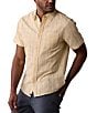 The Normal Brand Freshwater Pattern Short Sleeve Woven Shirt, Color:Sunglow - Image 1