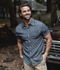 Color:Summer Navy - Image 4 - Freshwater Short Sleeve Checked Woven Shirt