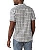 Color:Clear Sky - Image 2 - Freshwater Short Sleeve Plaid Woven Shirt