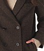 The Normal Brand Houndstooth Collared Double Breasted Pop Coat, Color:Coffee Plaid - Image 5