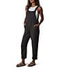 The Normal Brand Kalo Solid Puckered Gauze V-Back Overalls, Color:Phantom - Image 3