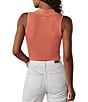Color:Georgia Peach - Image 2 - League Solid Texture Knit Sleeveless Oversized Collar V-Neck Polo Tank Top