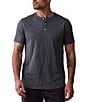 The Normal Brand Legacy Short Sleeve Henley T-Shirt, Color:Waterloo - Image 1