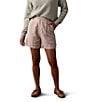 The Normal Brand Leukos Linen Blend High Waist Tailored Shorts, Color:Sandstone - Image 1