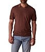 The Normal Brand Linen Blend Short Sleeve Polo Shirt - Image 1