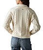 Color:Cream - Image 2 - Lola Quarter Zip Mockneck Sweater
