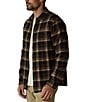 The Normal Brand Louis Heavyweight Flannel Overshirt, Color:Black Plaid - Image 3