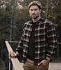 The Normal Brand Louis Heavyweight Flannel Overshirt, Color:Black Plaid - Image 4
