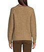 The Normal Brand Mabel Cable Knit Quarter Button Placket Popover Sweater - Image 6