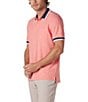 Color:Canyon Sunset - Image 3 - Puremeso Tipped Short-Sleeve Polo Shirt