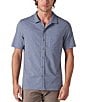 The Normal Brand Puremeso Weekend Short Sleeve Woven Shirt, Color:Lake Blue - Image 1
