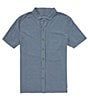 The Normal Brand Puremeso Weekend Short Sleeve Woven Shirt, Color:Lake Blue - Image 3