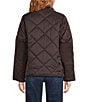 The Normal Brand Quilted Puffer Liner Collared Long Sleeve Snap Front Boxy Jacket, Color:Chestnut - Image 3
