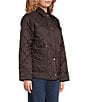 The Normal Brand Quilted Puffer Liner Collared Long Sleeve Snap Front Boxy Jacket, Color:Chestnut - Image 4