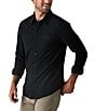 Color:Black - Image 1 - Sequoia Jacquard Long Sleeve Woven Shirt