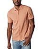 Color:Georgia Peach - Image 1 - Short Sleeve Knit Getaway Button Up Shirt