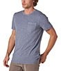 Color:Light Indigo - Image 1 - Slub Pocket Short-Sleeve T-Shirt