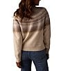 The Normal Brand Stretch Knit Fair Isle Turtleneck Sweater, Color:Cream Multi - Image 2