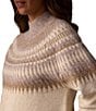 The Normal Brand Stretch Knit Fair Isle Turtleneck Sweater, Color:Cream Multi - Image 4