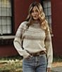 The Normal Brand Stretch Knit Fair Isle Turtleneck Sweater, Color:Cream Multi - Image 5